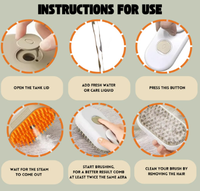 Miniatura 4 de CEPILLO CON MANGO VAPOR MASCOTAS